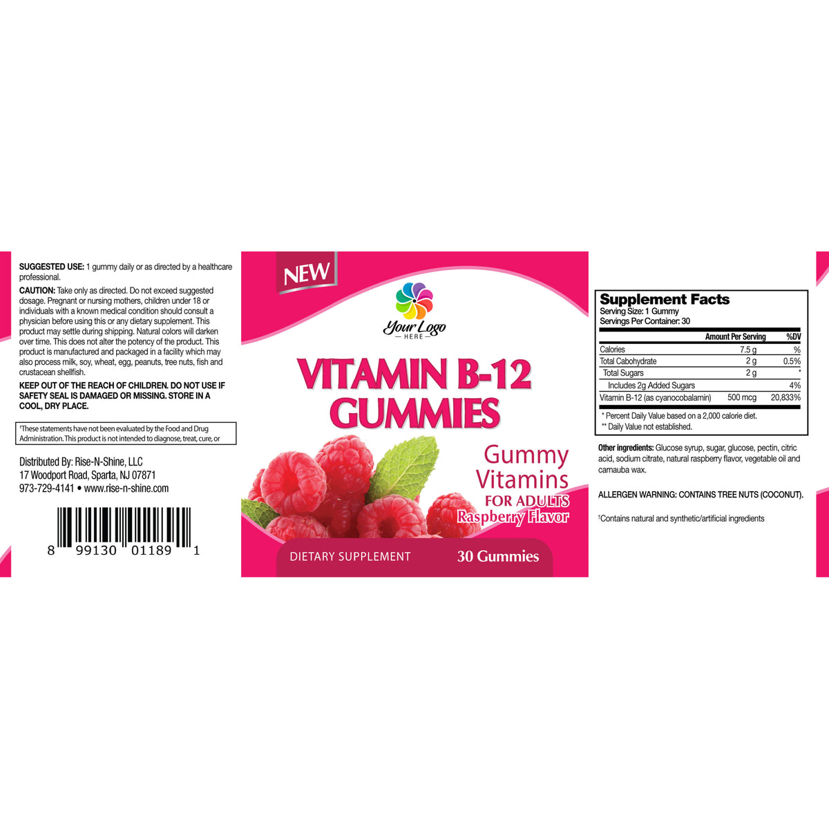 Vitamin B-12 Gummy Vitamins – Rise-N-Shine Private Label Manufacturing